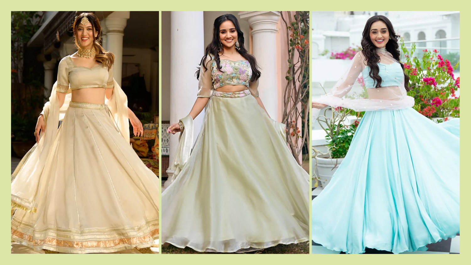 Pastel Lehenga Designs