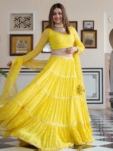 Yellow Georgette Lehenga Choli Set