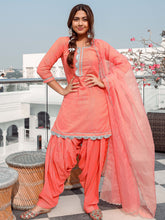 Peach Patiyala Set