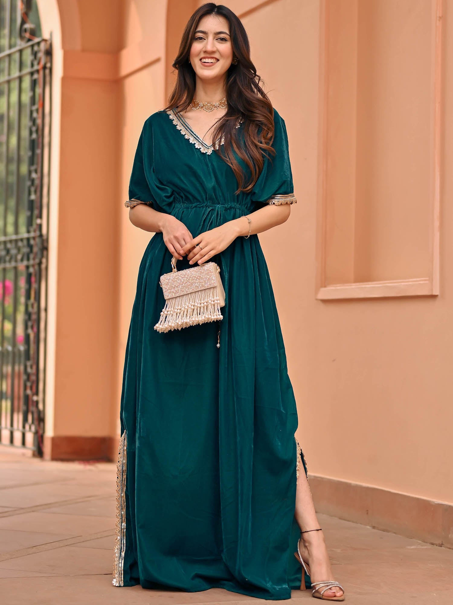 Rama Velvet Kaftan Set