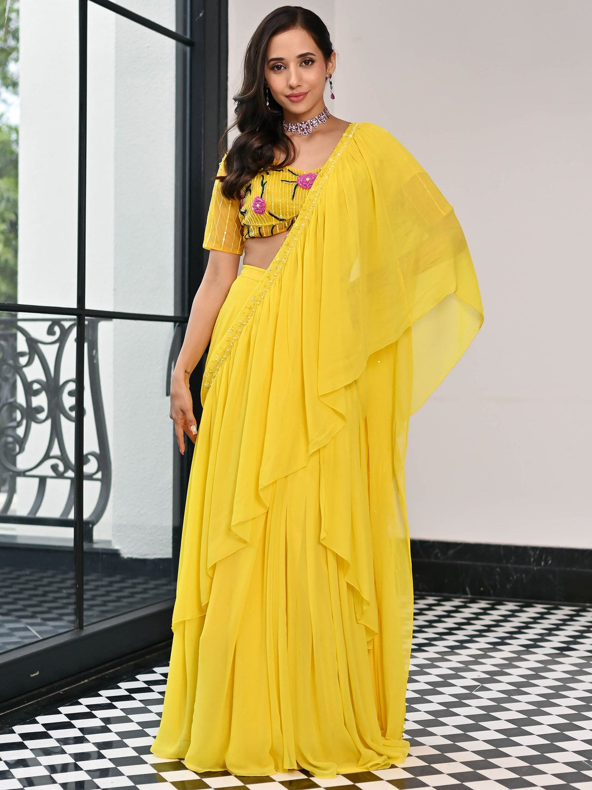 Day Dreamer Yellow Saree