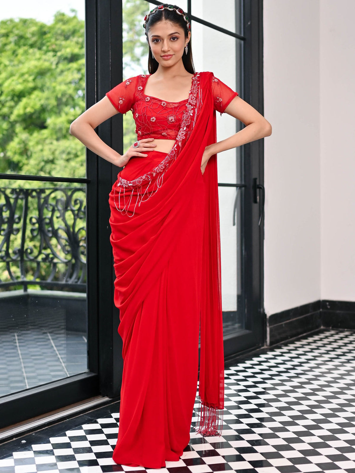 Day Dreamer Red Saree