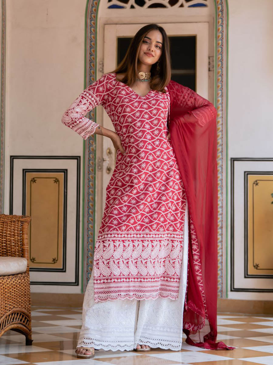 Cotton Suit With Dupatta