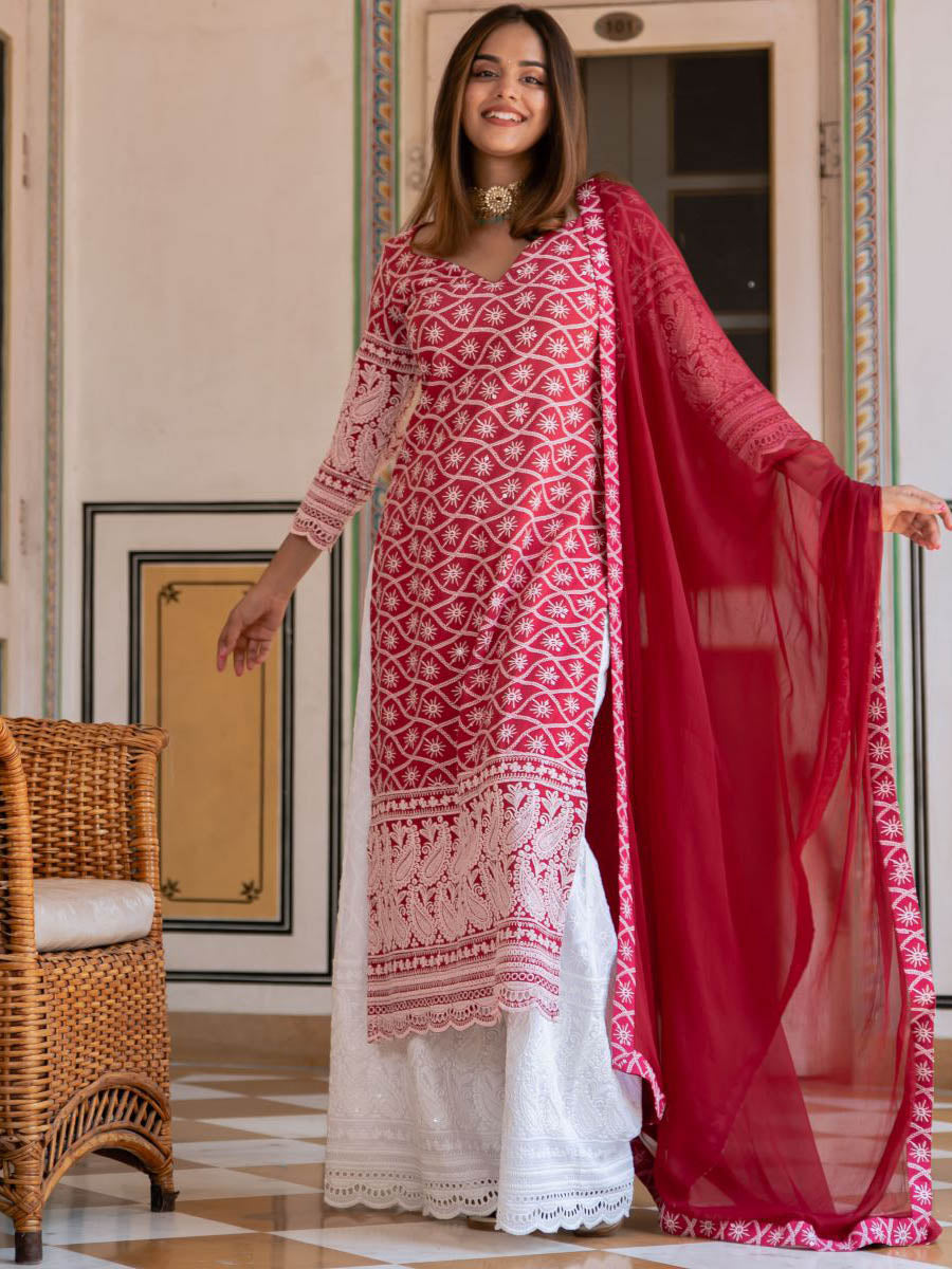 Cotton Suit With Dupatta