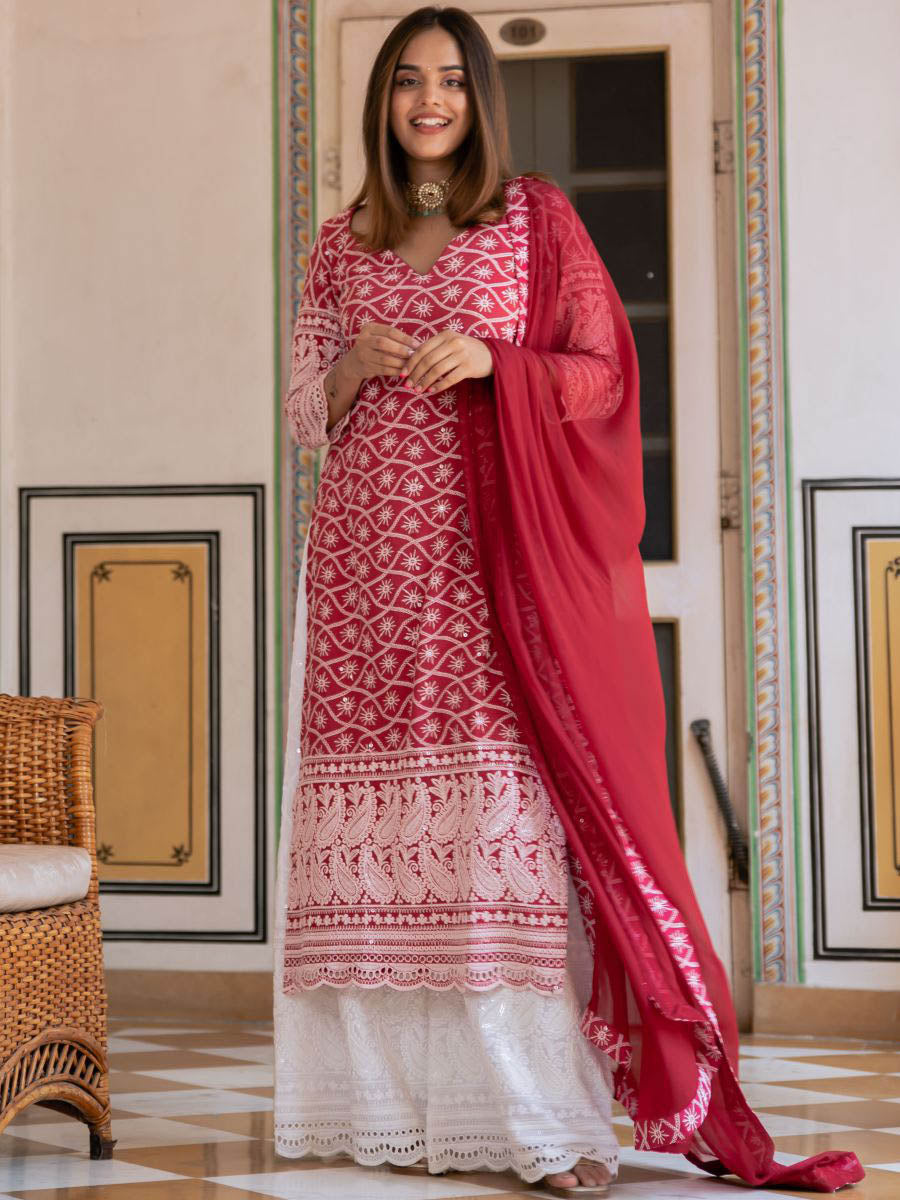 Cotton Suit With Dupatta