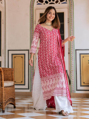 Cotton Suit With Dupatta