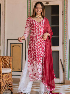 Cotton Suit With Dupatta