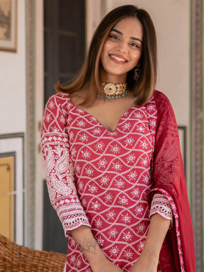 Cotton Suit With Dupatta