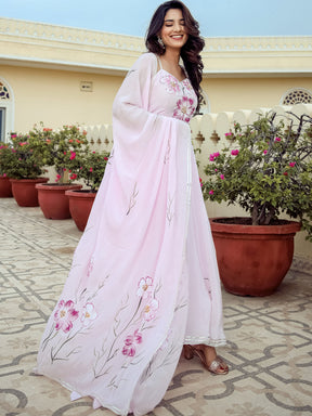 Blush Pink Anarkali Set