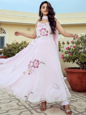 Blush Pink Anarkali Set