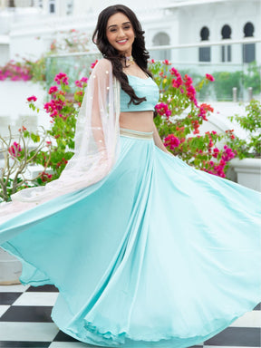 Sky Blue Lehenga Set