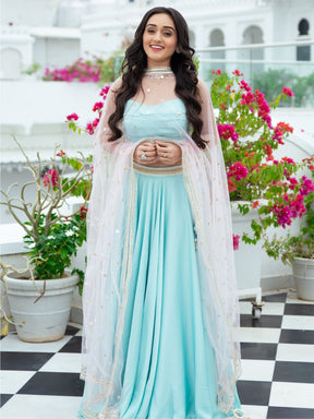 Sky Blue Lehenga Set