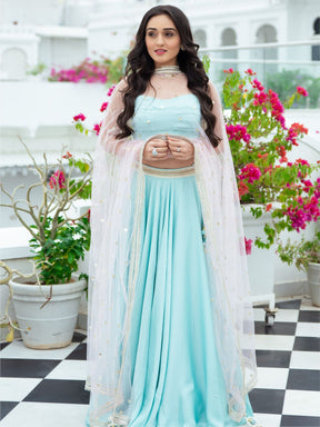 Sky Blue Lehenga Set