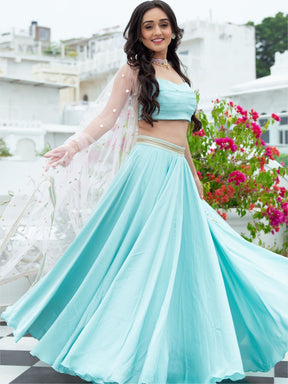 Sky Blue Lehenga Set