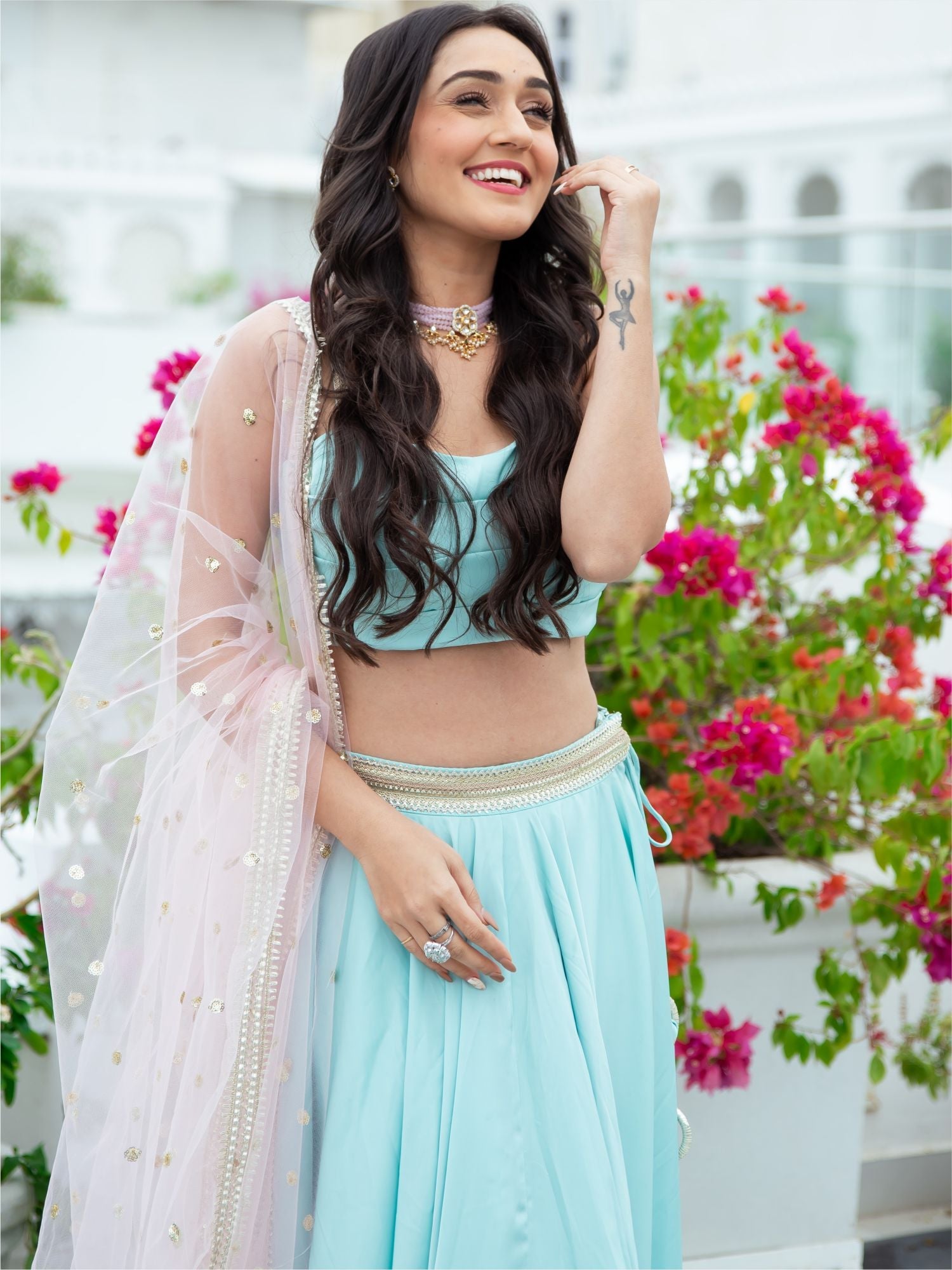 Sky Blue Lehenga Set