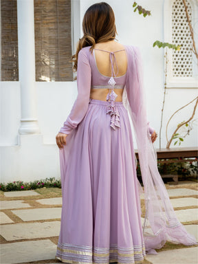 Lavender Gota Lehenga Choli Set