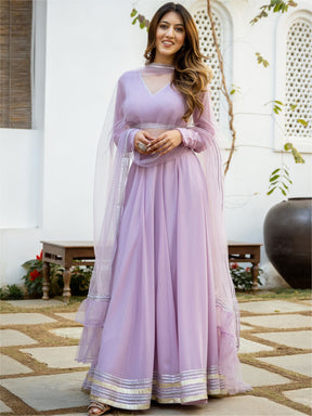 Lavender Gota Lehenga Choli Set