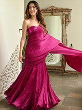 Pink Pleated Saree