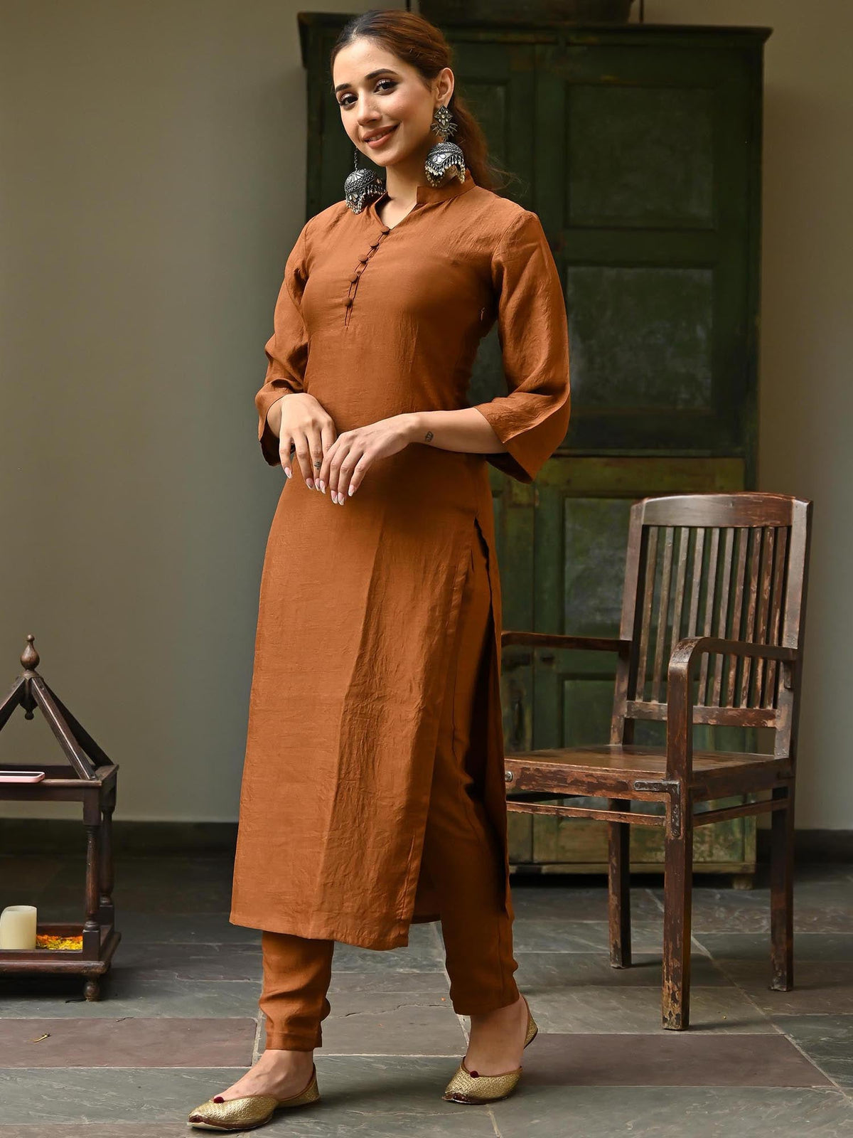 Brown Kurta Set