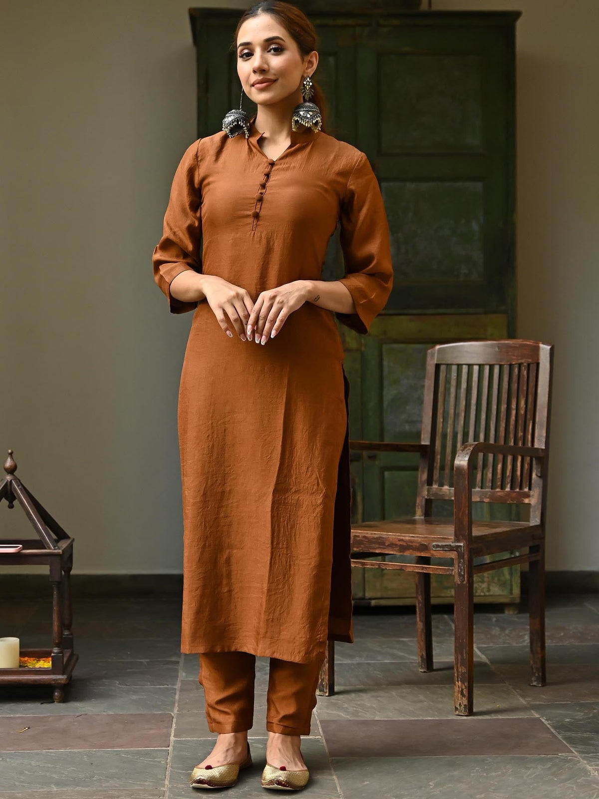 Brown Kurta Set