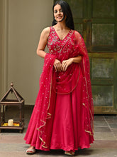 Pink Silk Handwork Anarkali