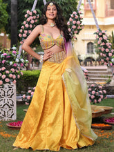 Mustard Embroidered Lehenga