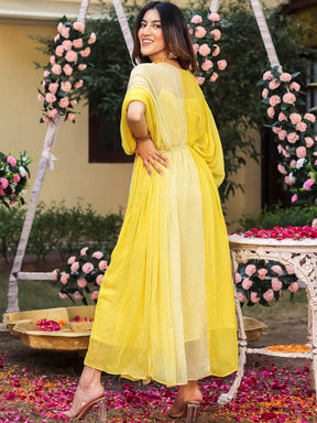 Yellow Lurex Kaftan