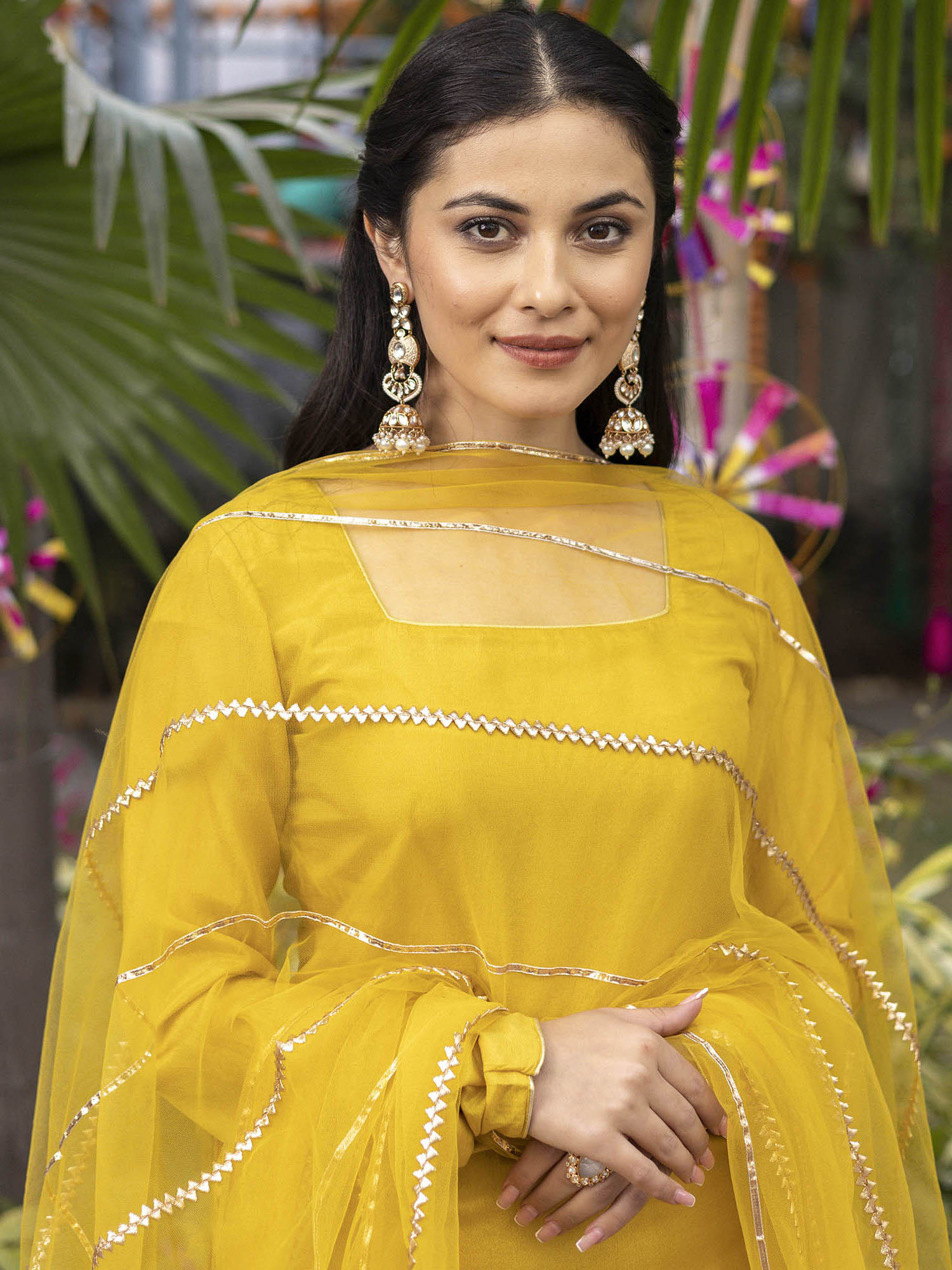 Mustard Silk Yellow Kurta Set