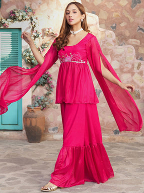 PINK SHARARA SET