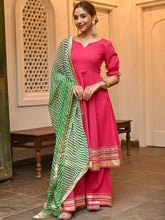 Pink Leheriya Sharara Set