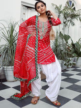 Red Patiala Dupatta Suit Set