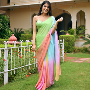 Multi Ombre Chiffon Saree