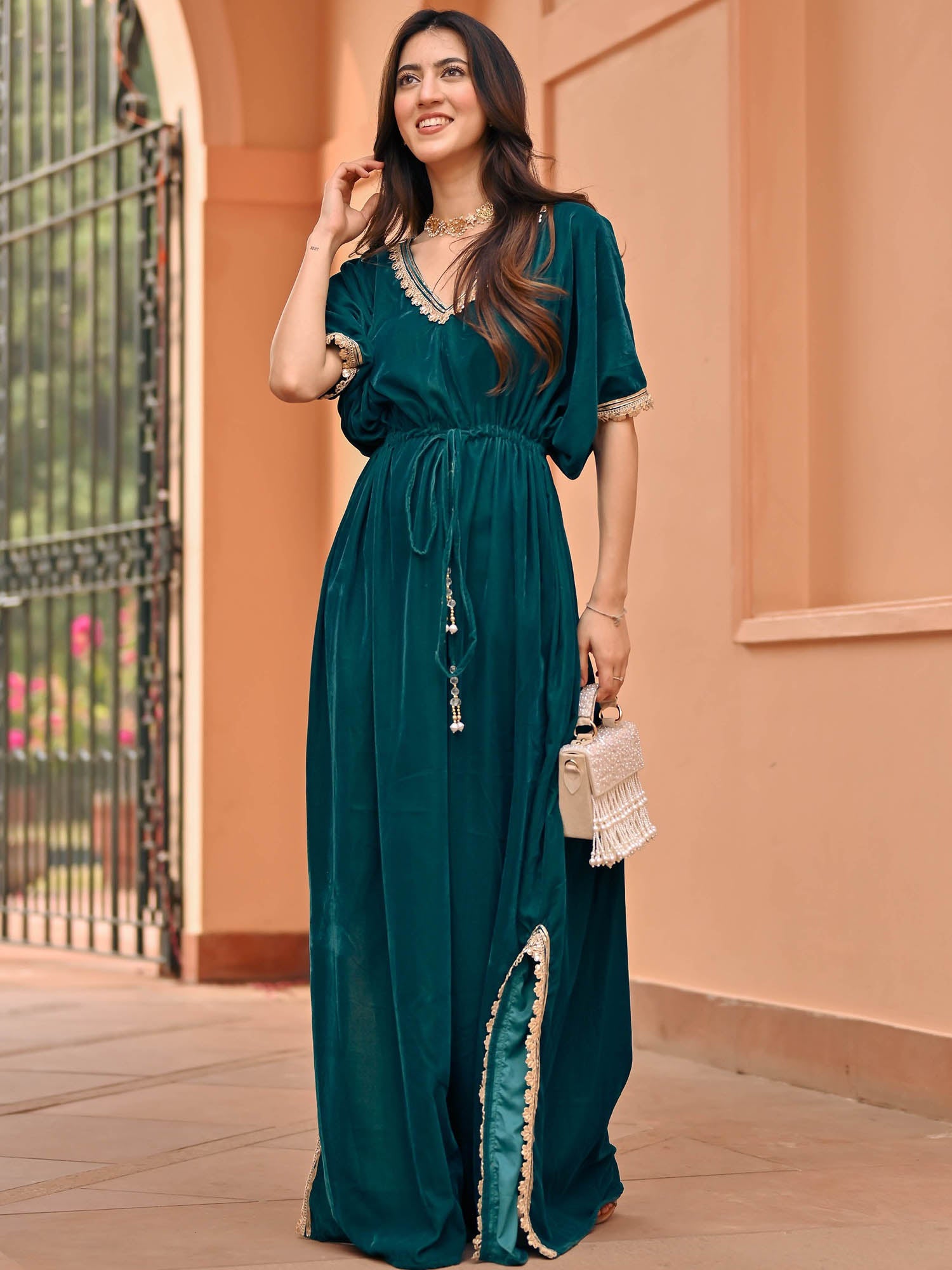 Rama Velvet Kaftan Set