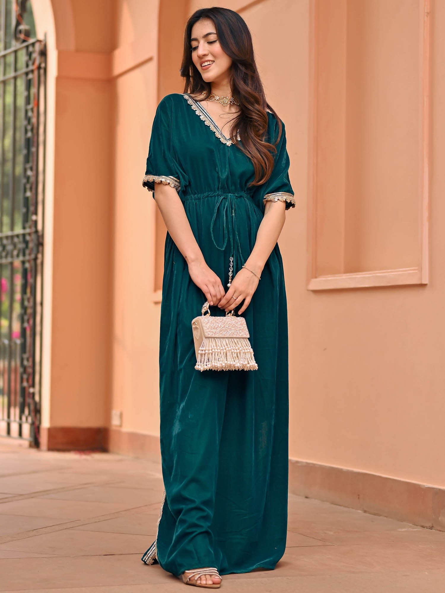 Rama Velvet Kaftan Set