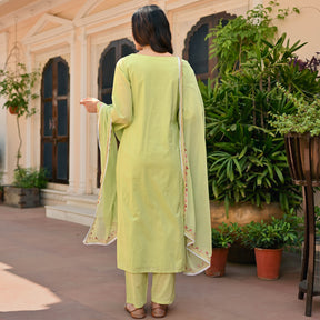 Light Green Aari Kurta Set