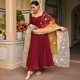 BROWN OMBRE ANARKALI SET