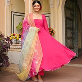 PINK OMBRE ANARKALI SET