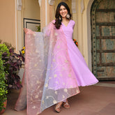 LAVENDAR OMBRE ANARKALI SET