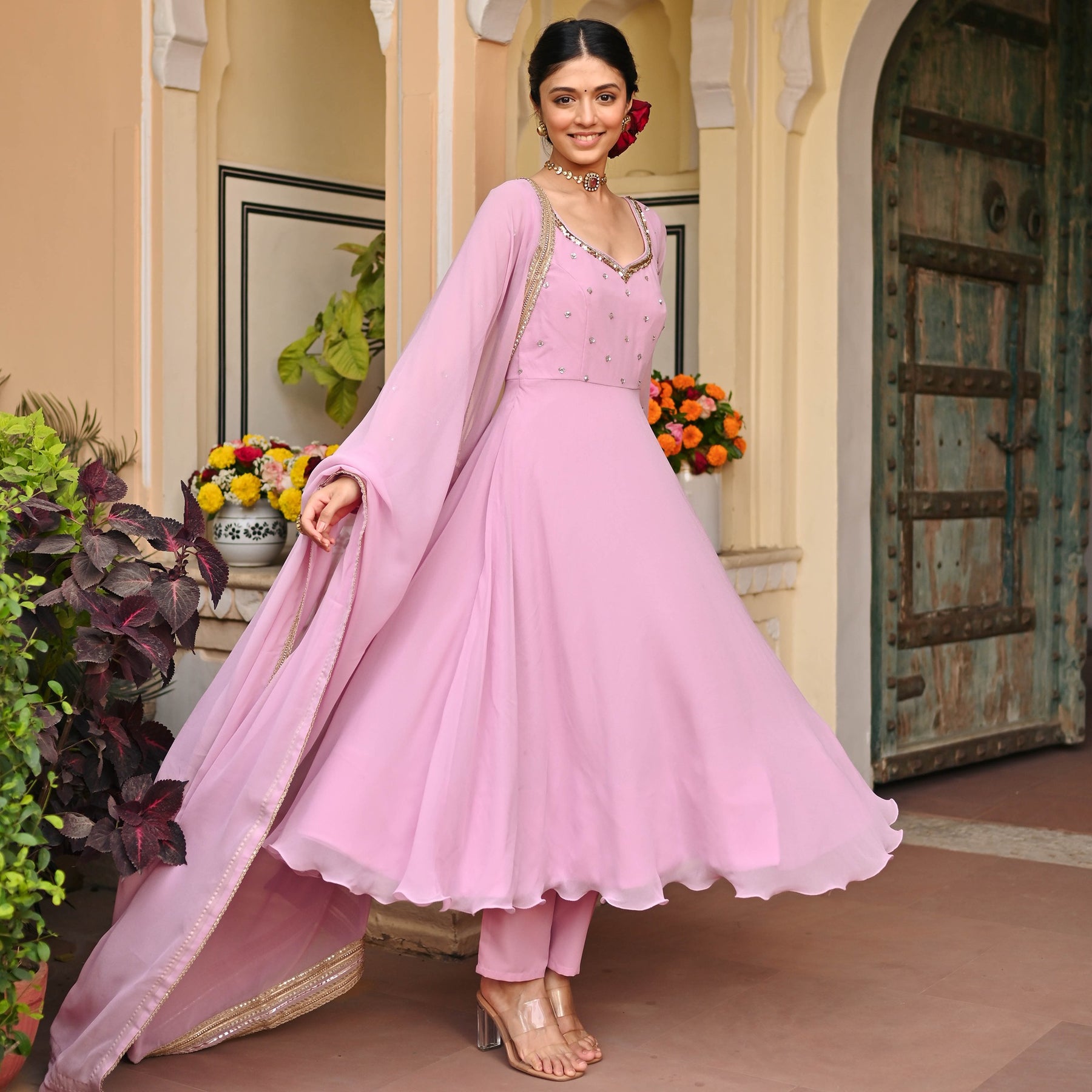 Plain georgette anarkali suits hotsell