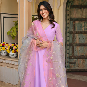 LAVENDAR OMBRE ANARKALI SET