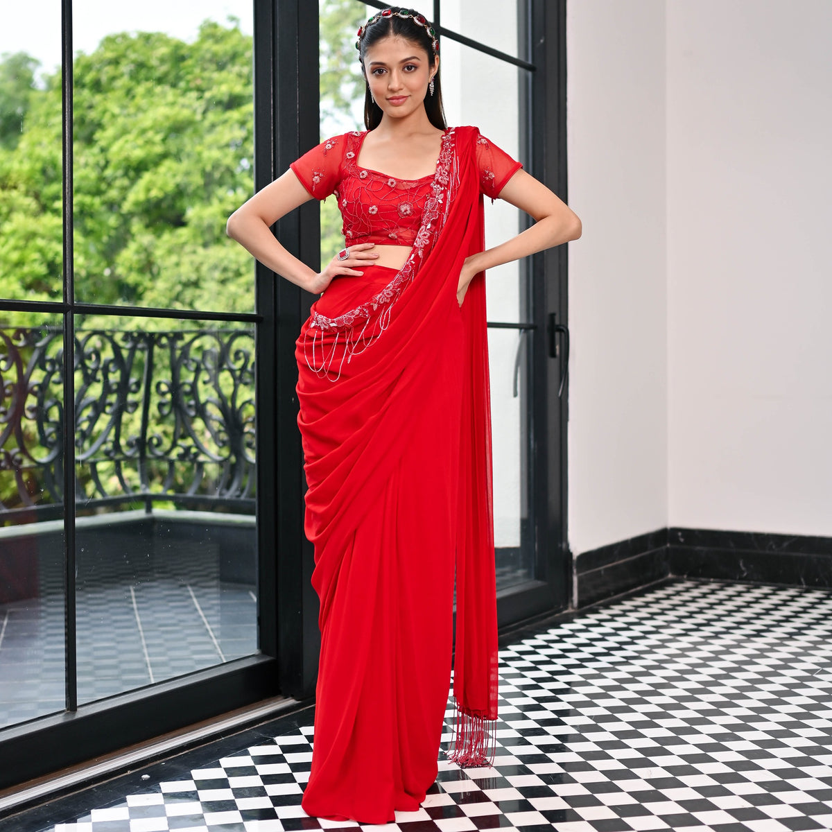 Day Dreamer Red Saree