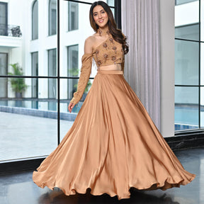 Crystal Couture Brown lehenga set