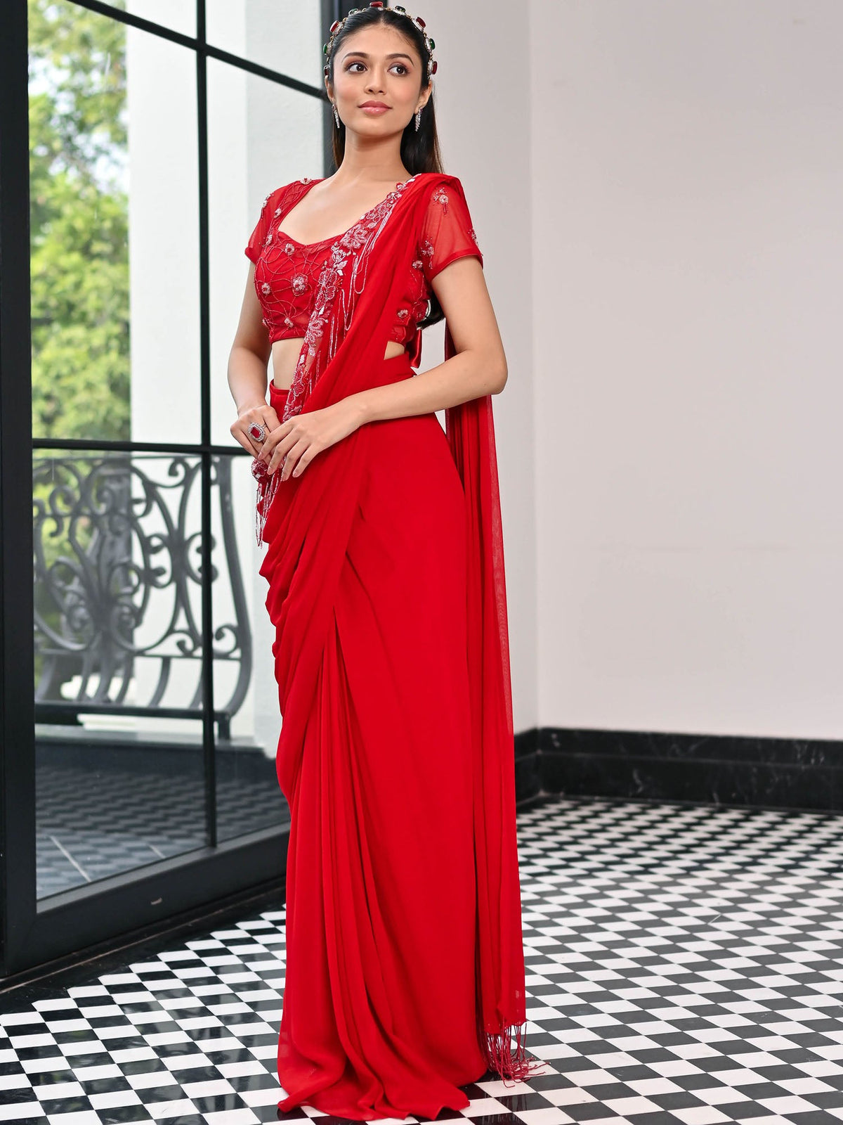 Day Dreamer Red Saree