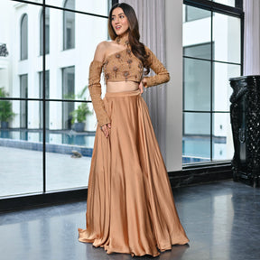 Crystal Couture Brown lehenga set