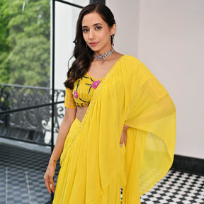 Day Dreamer Yellow Saree