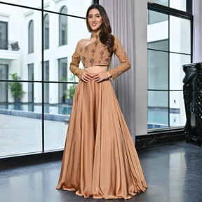 Crystal Couture Brown lehenga set