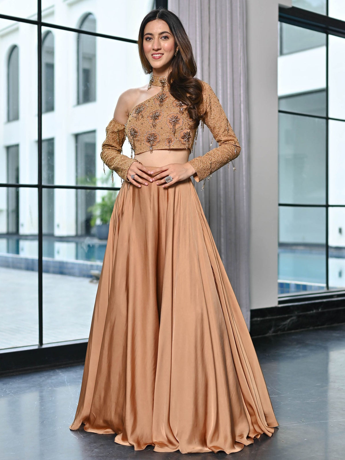 Crystal Couture Brown lehenga set