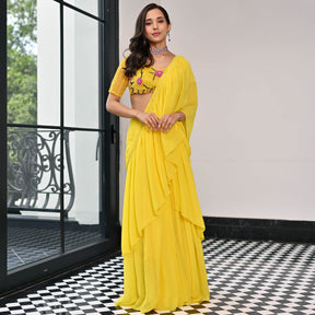 Day Dreamer Yellow Saree