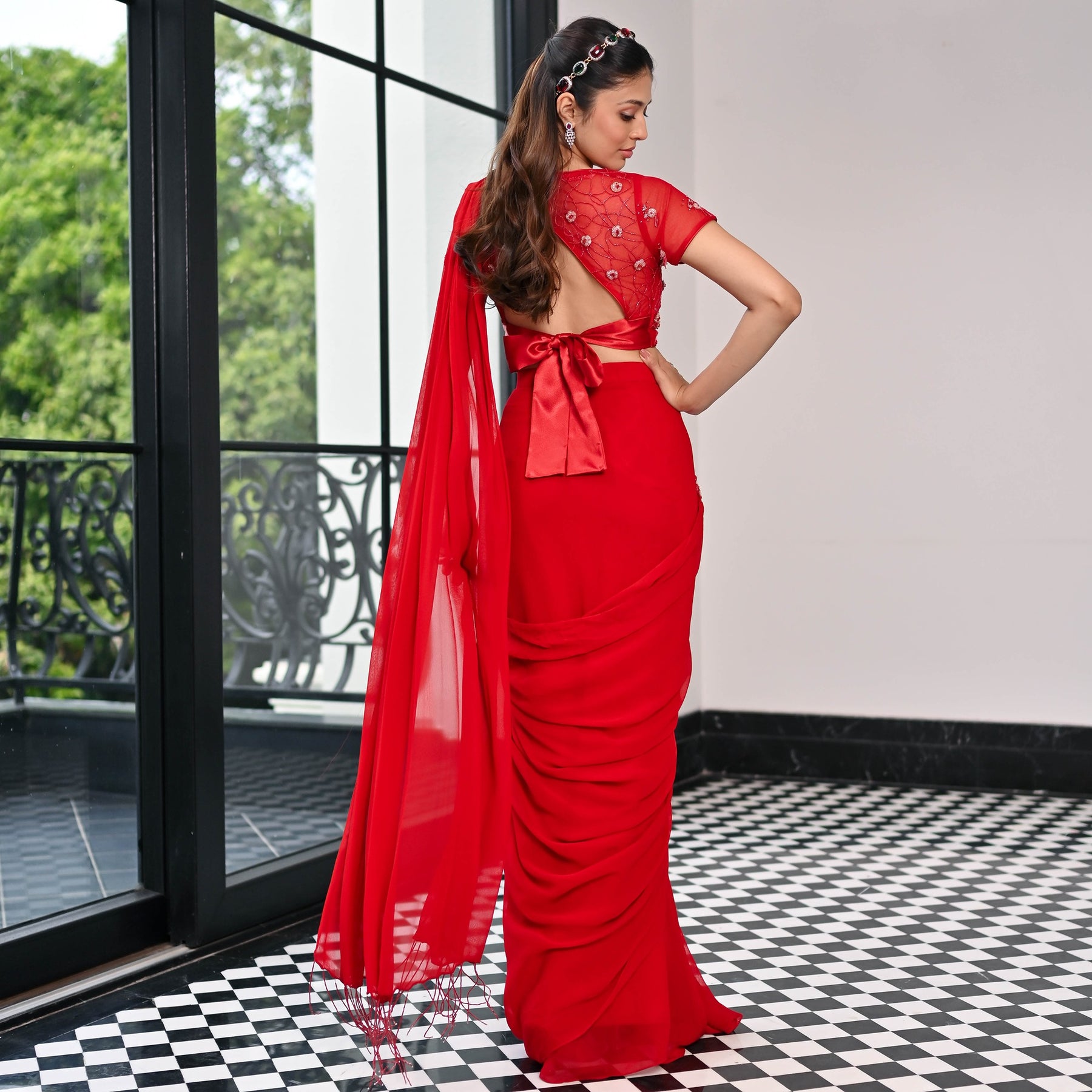 Day Dreamer Red Saree