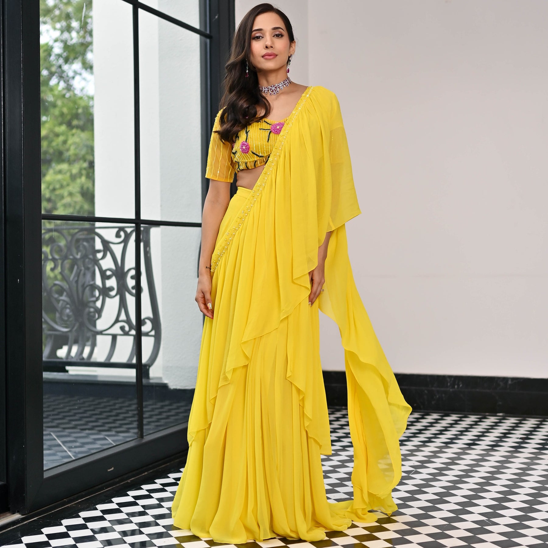 Day Dreamer Yellow Saree